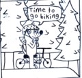 Squamish cartoon—Time to go biking!